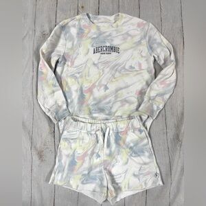 Girls Abercrombie Sweatshirt and Shorts Set